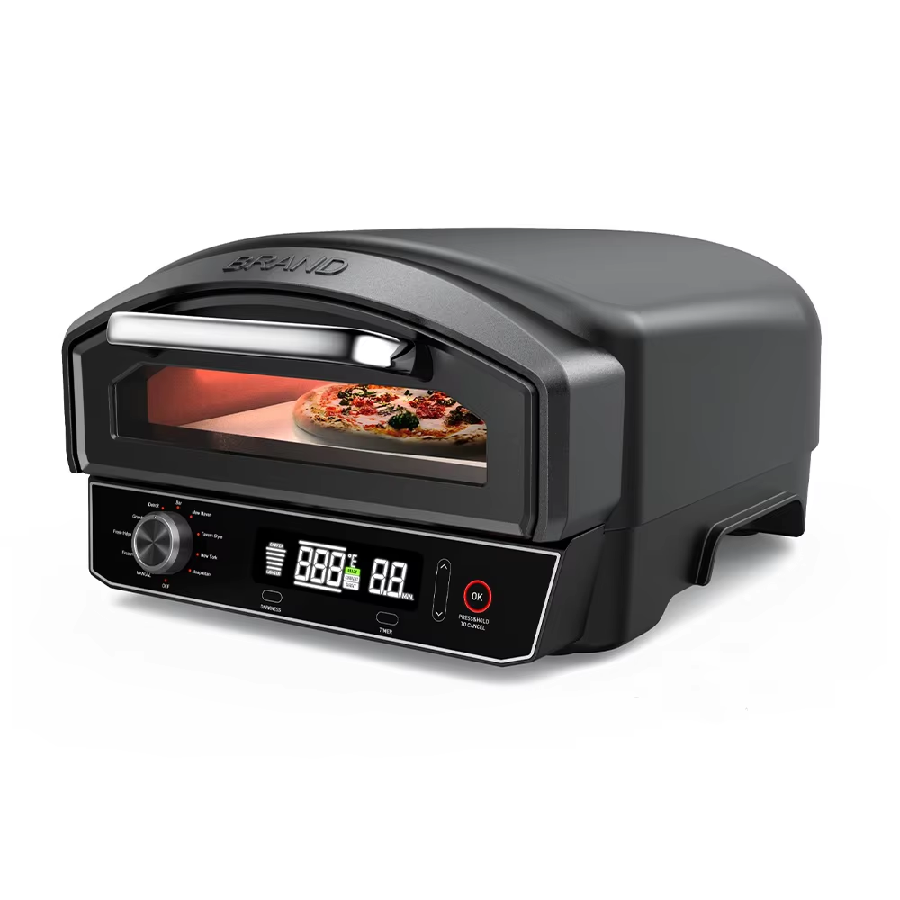 14 Inch Electric Pizza Oven Gas pizza oven With Ceramic Stone 950 Degrees Stainless Steel Indoor And Portable Outdoor Pizza Oven