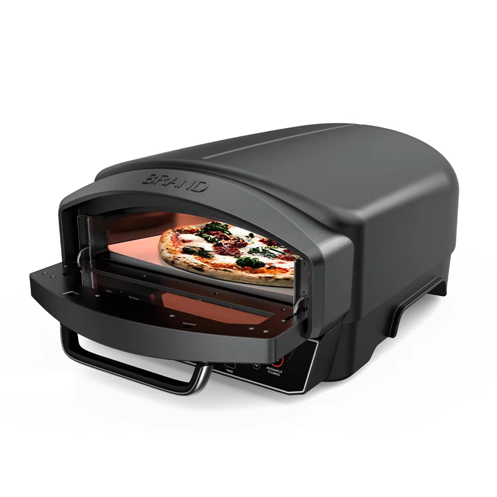 14 Inch Electric Pizza Oven Gas pizza oven With Ceramic Stone 950 Degrees Stainless Steel Indoor And Portable Outdoor Pizza Oven