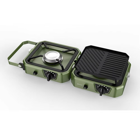 Fornello portatile Camping BBQ cucina coreana da campeggio Fornello a gas propano 4.6 KW per campeggio, picnic, attività all'aperto
