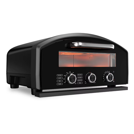 14 Inch Electric Pizza Maker with 800°F Heating 8 Touchscreen Presets Stainless Steel Indoor Pizza Oven Electric Grills Type