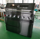 Premium black 430 stainless steel outdoor barbecue kitchen with built-in gas barbecue grill
